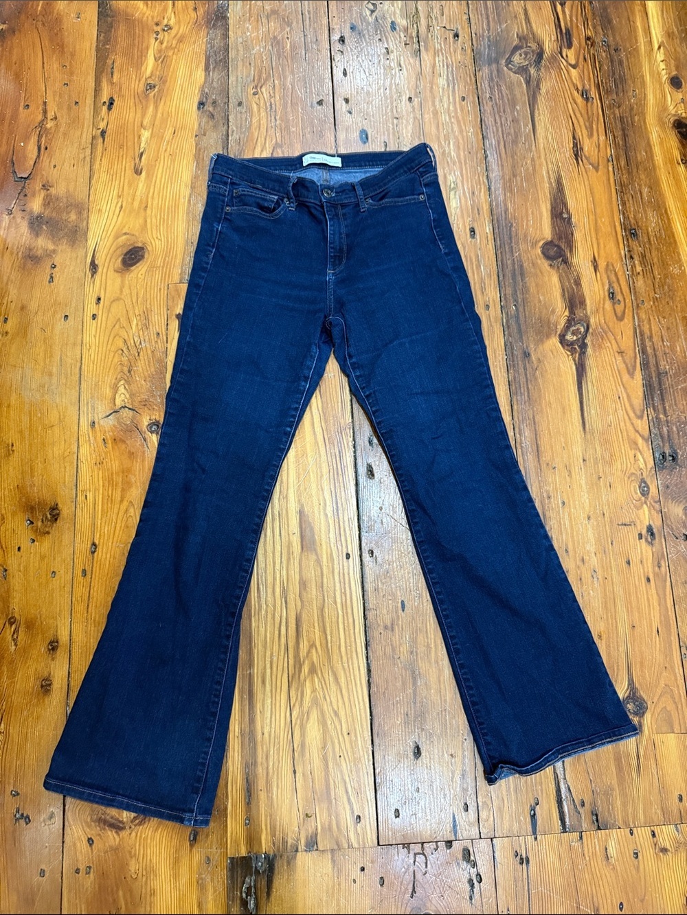 GAP Dark Blue Perfect Boot Women's Wide Leg Jeans Size 31R
